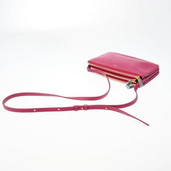 CELINE Trio Small Shoulder Bag Pink Leather - Picture 3 of 12